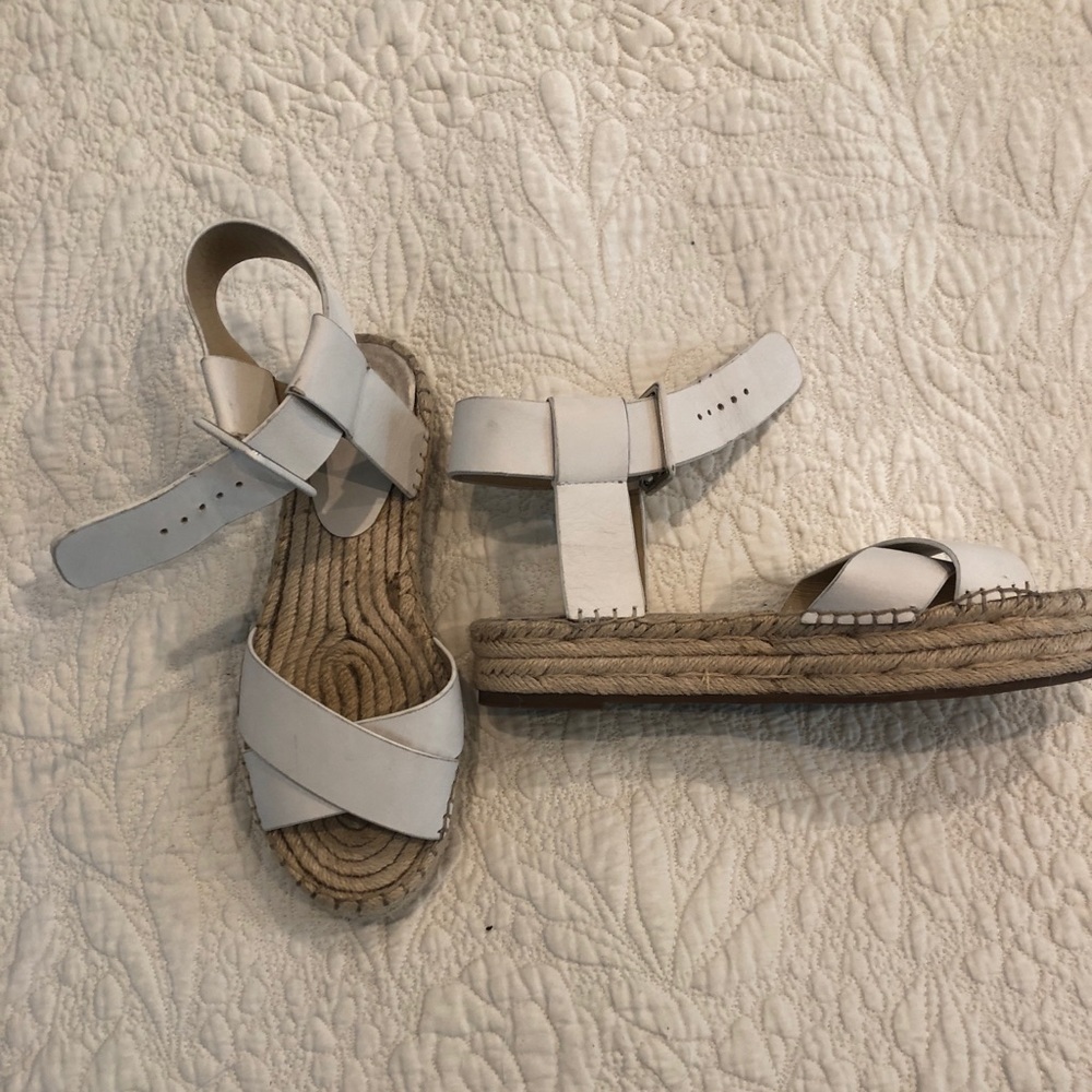 white strappy sandals